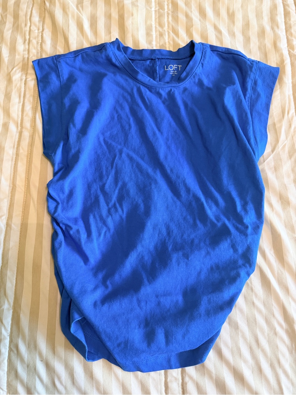 LOFT Royal Blue Cap Sleeve Tee